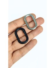 Yaylı Kanca Anahtarlık Çanta Askı Aparatı Oval Nikel 20x31mm - 1 Adet