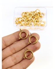 Çelik Midye Kapama Kolye Bileklik Nikel 4x8mm - 10 Adet