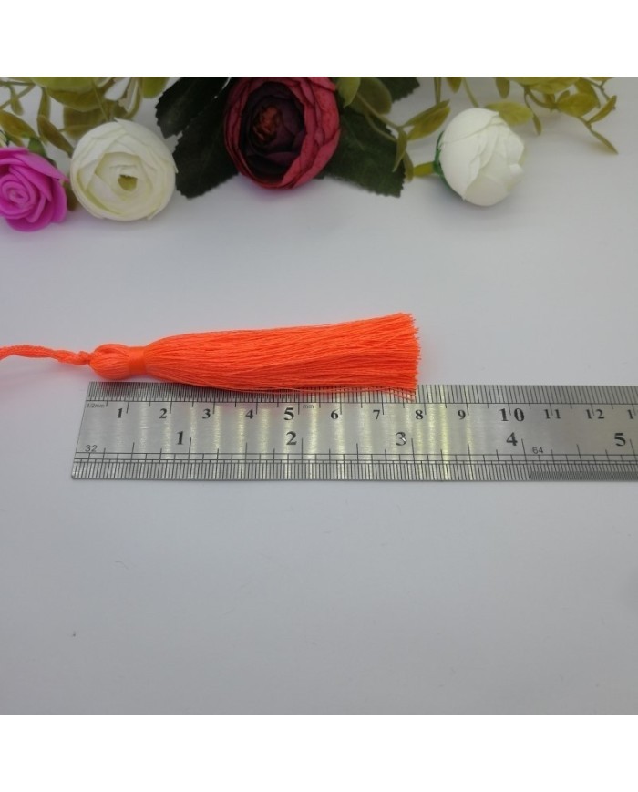 10 Adet - 7-8 cm İpek Püskül -  nar çiçeği