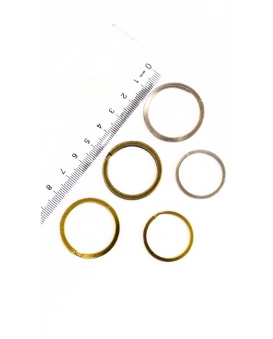 Yuvarlak Anahtarlık Çanta Halkası Çift Tur Sarı 21mm - 10 Adet