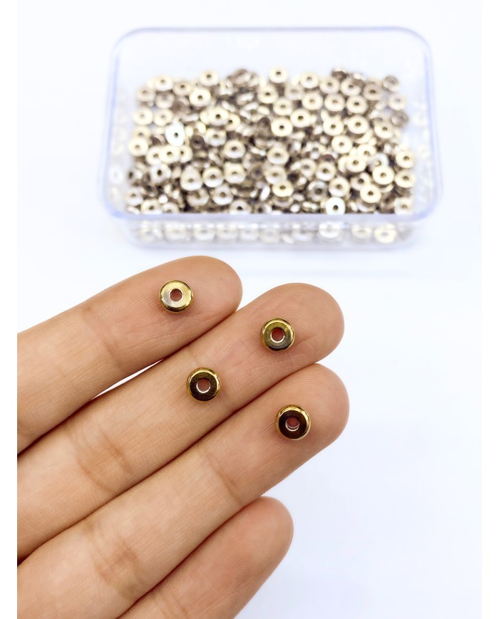 Çelik Halka Ara Aparat Sarı 6x6mm - 1 Adet
