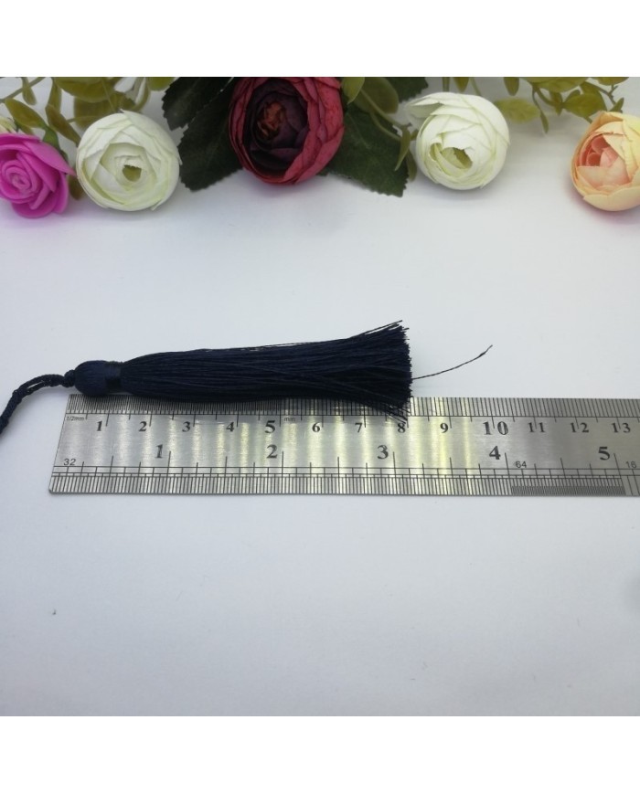 10 Adet - 7-8 cm İpek Püskül - lacivert