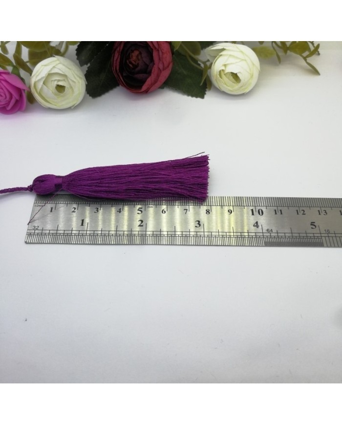 10 Adet - 7-8 cm İpek Püskül - mürdüm
