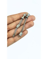 Zamak Tek Zincir Tesbih Püskülü İmameli Gümüş Renk