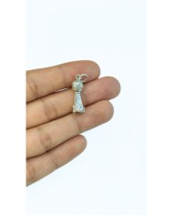 Zamak Desenli Tesbih İmamesi Nikel - 10x10mm