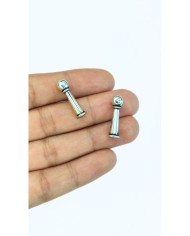 Zamak Desenli Tesbih İmamesi Nikel - 10x10mm