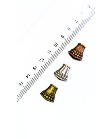 Zamak Tesbih Başlığı Bronz Sarı - 15x15mm