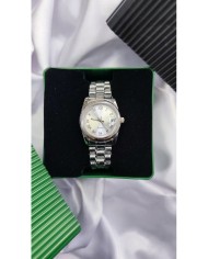 Klasik Model Yuvarlak Tasarım Roma Rakamlı Çelik Kasa Kol Saati - Metal Kordon