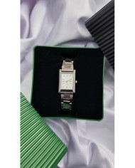 Klasik Model Dikdörtgen Tasarım  Çelik Kasa Kol Saati - Metal Kordon