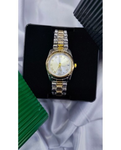 Klasik Model Yuvarlak Tasarım Çelik Kasa Kol Saati - Metal Kordon