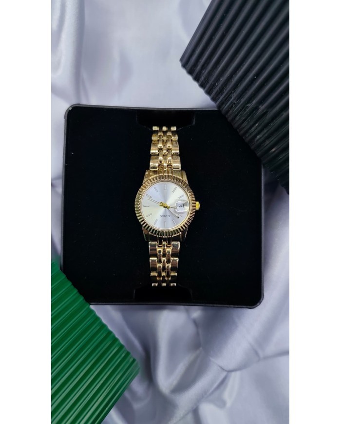 Klasik Model Yuvarlak Tasarım Çelik Kasa Kol Saati - Metal Kordon