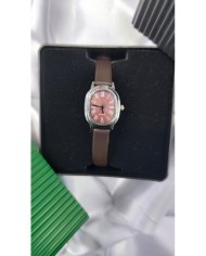 Klasik Model Oval Tasarım Çelik Kasa Kol Saati - Deri Kayış