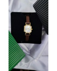 Model Oval Tasarım Çelik Kasa Kol Saati - Deri Kayış