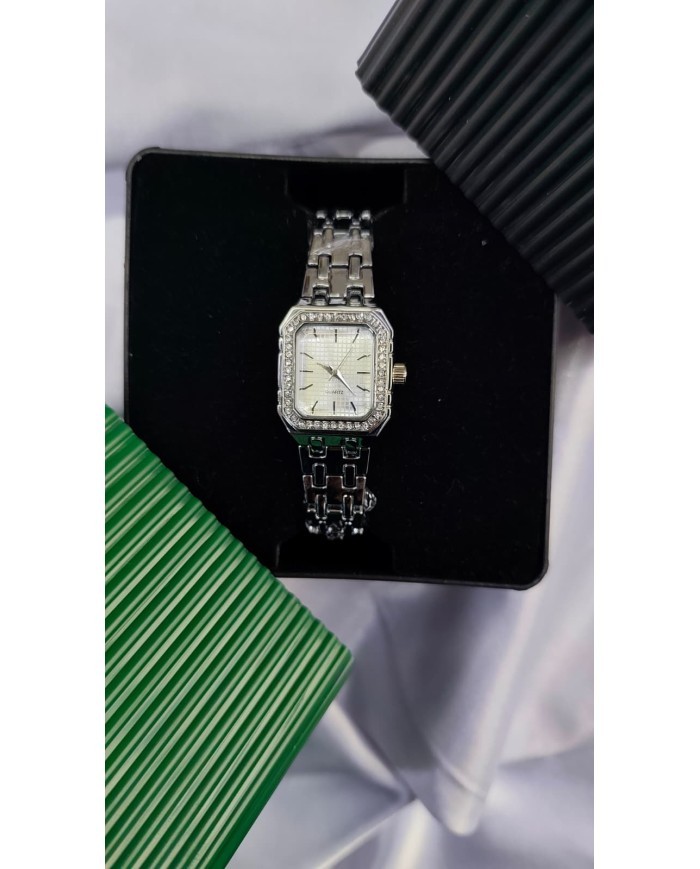 Model Kare Tasarım Çelik Kasa Kol Saati - Metal Kordon