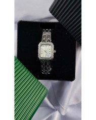 Model Kare Tasarım Çelik Kasa Kol Saati - Metal Kordon