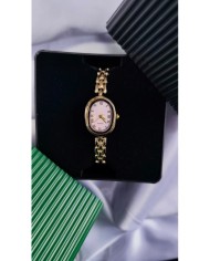 Model Oval Tasarım Çelik Kasa Kol Saati - Metal Kordon