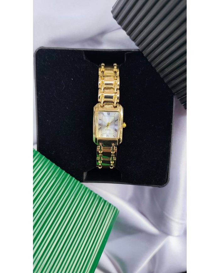 Model Dikdörtgen Tasarım Çelik Kasa Kol Saati - Metal Kordon