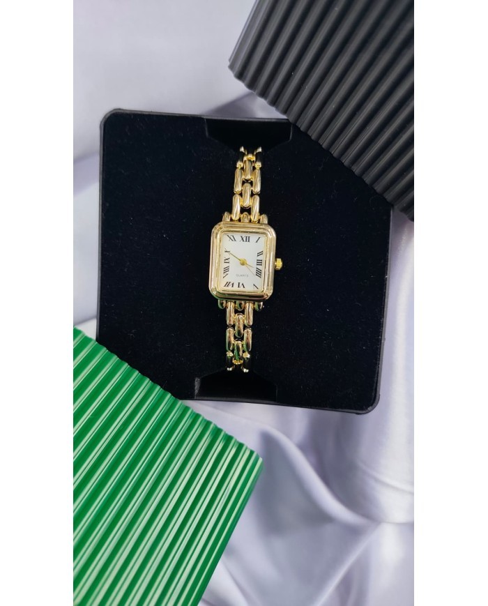 Model Kare Tasarım Çelik Kasa Kol Saati - Metal Kordon