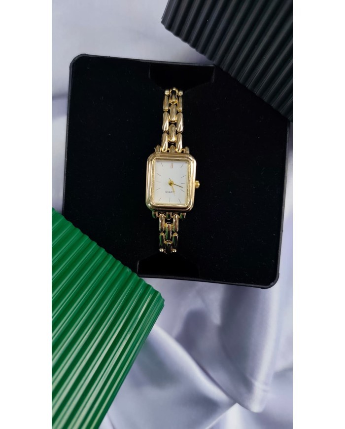 Model Kare Tasarım Çelik Kasa Kol Saati - Metal Kordon