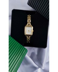 Model Kare Tasarım Çelik Kasa Kol Saati - Metal Kordon