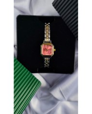 Model Kare Tasarım Çelik Kasa Kol Saati - Metal Kordon