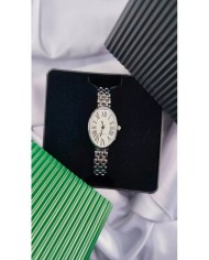 Model Oval Tasarım Çelik Kasa Kol Saati - Metal Kordon