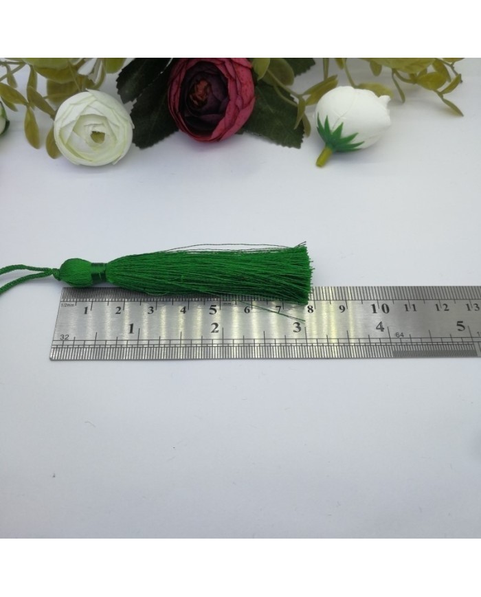 50 Adet - 7-8 cm İpek Püskül - yeşil
