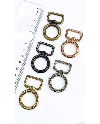 Yaylı Kanca Anahtarlık Çanta Askı Aparatı Halka Bakır 26x46mm - 1 Adet