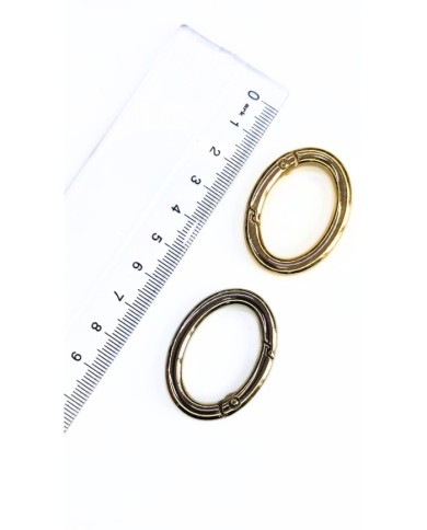 Yaylı Kanca Anahtarlık Çanta Askı Aparatı Oval Nikel 39x49mm - 1 Adet