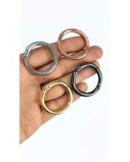 Yaylı Kanca Anahtarlık Çanta Askı Aparatı Yuvarlak Bakır 25x25mm - 1 Adet