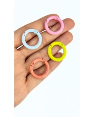 Yaylı Kanca Anahtarlık Çanta Askı Aparatı Yuvarlak Turuncu 16x16mm - 1 Adet