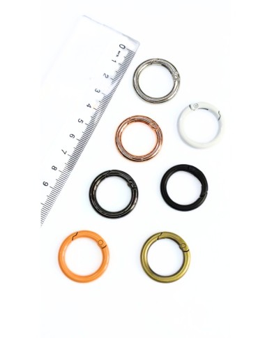 Yaylı Kanca Anahtarlık Çanta Askı Aparatı Yuvarlak Antik Yeşil 19x19mm - 1 Adet