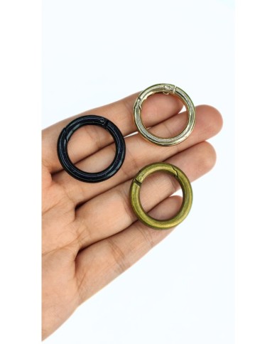 Yaylı Kanca Anahtarlık Çanta Askı Aparatı Yuvarlak Antik Yeşil 20x20mm - 1 Adet