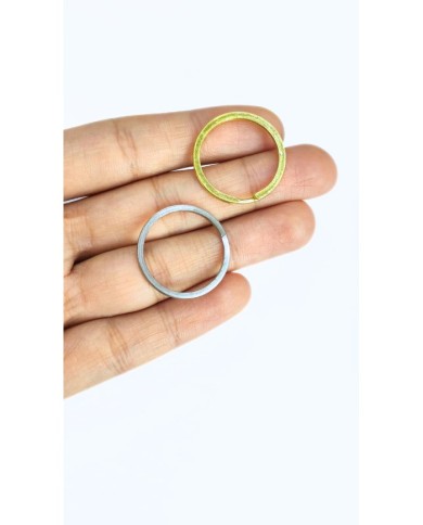 Yuvarlak Anahtarlık Çanta Halkası Çift Tur Nikel 21mm - 50 Adet