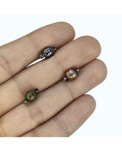 Mıknatıslı Küçük Top Kolye Bileklik Kilidi Kapama Antrasit- 1 Adet