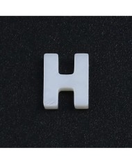 Doğal sedef taş Kolye Küpe Ucu - H HARF