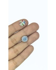 Mıknatıslı Zirkon Taşlı Kolye Bileklik Kilidi Kapama Nikel - 1 Adet