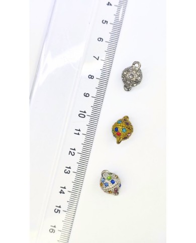 Mıknatıslı Zirkon Taşlı Kolye Bileklik Kilidi Kapama Nikel - 1 Adet