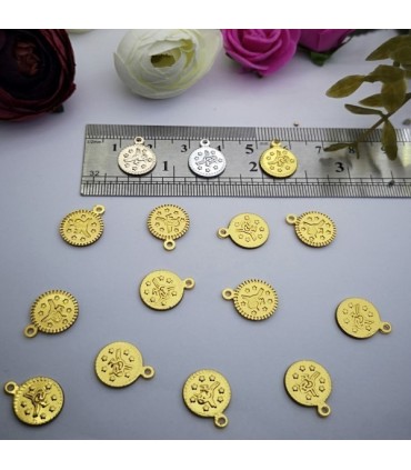 Pleksi,Bijuteri ve Oyalık Pullar gold 12x14mm M 226 -250 gr