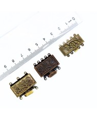 Geçmeli 3 Halkalı Kolye Bileklik Kilidi Kapama Antik Yeşil - 1 Adet