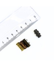 Geçmeli Mıknatıslı Uzun 2 Halkalı Kolye Bileklik Kilidi Kapama Sarı - 1 Adet