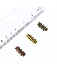 Geçmeli Mıknatıslı Uzun 3 Halkalı Kolye Bileklik Kilidi Kapama Sarı - 1 Adet