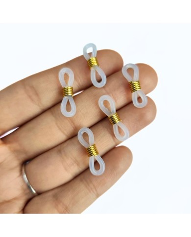 Gözlük Zinciri Aparatı Plastik Şeffaf - 50 Çift