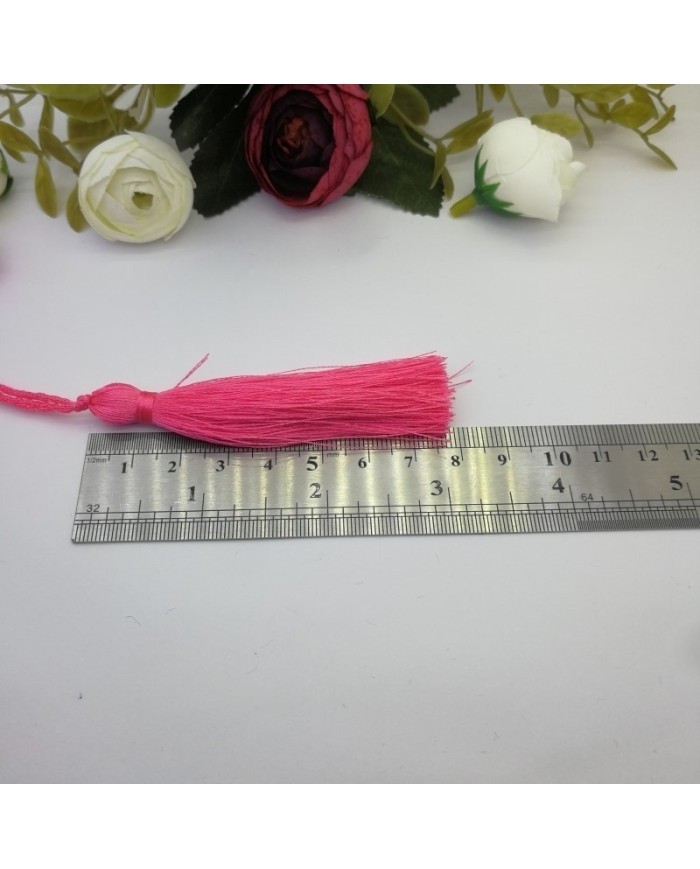 10 Adet - 7-8 cm İpek Püskül - toz pembe