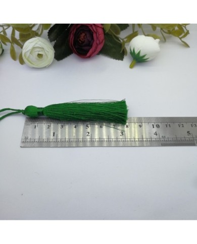 10 Adet - 7-8 cm İpek Püskül - yeşil