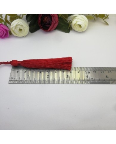 10 Adet - 7-8 cm İpek Püskül - kırmızı