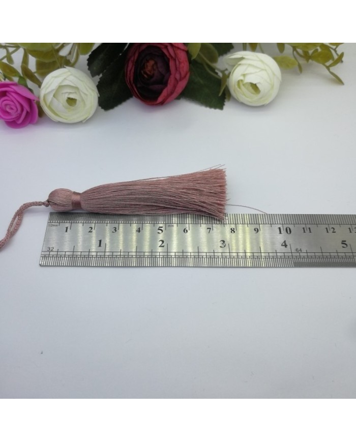 50 Adet - 7-8 cm İpek Püskül - Gül Kurusu