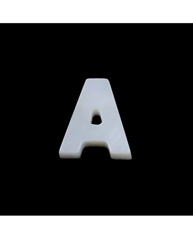 Doğal sedef  taş Kolye Küpe Ucu - A HARF