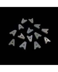 Doğal sedef  taş Kolye Küpe Ucu - A HARF