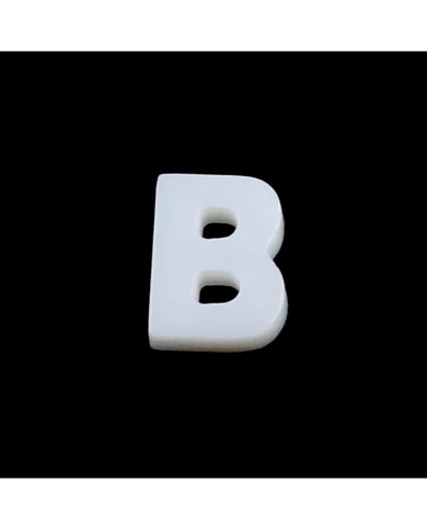 Doğal sedef taş Kolye Küpe Ucu - B HARF